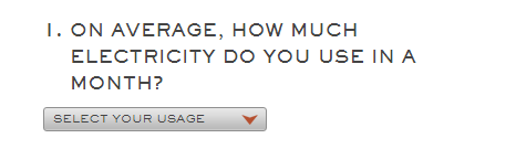 Step Four - Esimate Ave Monthly Usage